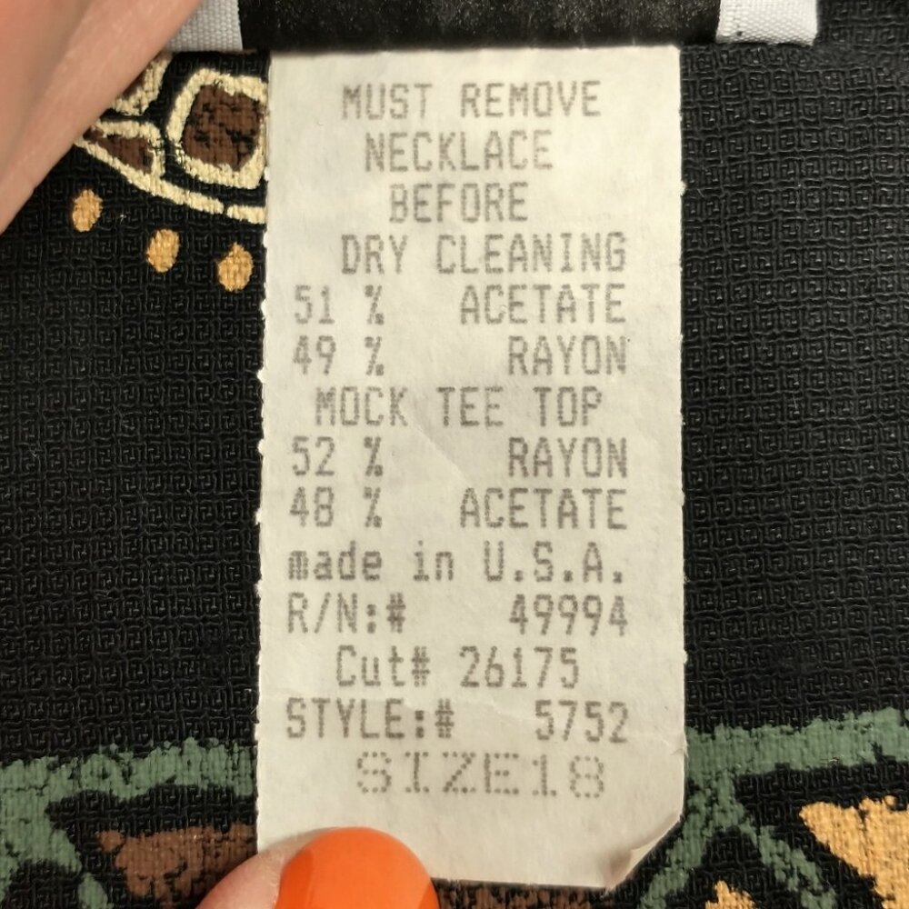 Women's R&M Richards by Karen Kwong Vintage Giraffe African Inspired Size 18 - Picture 8 of 16